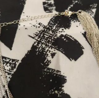 Set 3 collares largos plateados