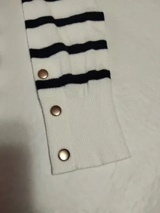 Jersey rayas blanco y negro talla S