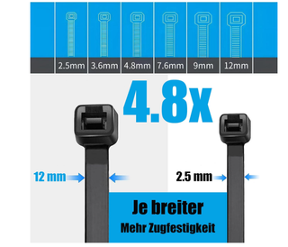 Fascette Nylon PA66 500mm 30pz
