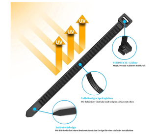 Fascette Nylon PA66 500mm 30pz
