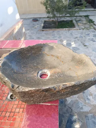 Lavabo de piedra natural artesanal