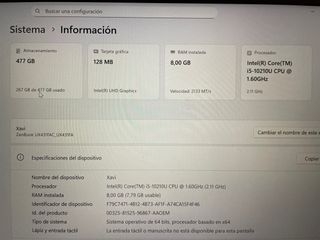 Portátil Asus Zenbook UX431FAC I5 10thgen 2.11 GhZ