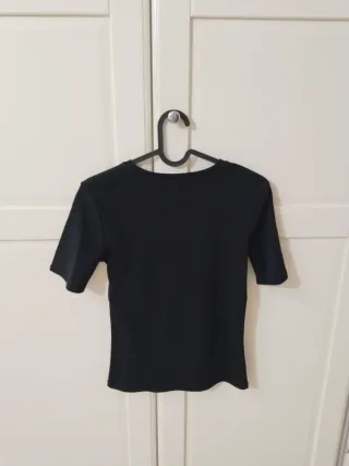 Camiseta Zara Negra con Frase