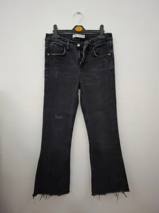 Vaqueros Zara tobilleros negros Talla 36