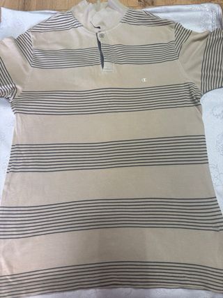Polo Champion Beige/Grigio Righe
