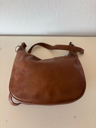 Bolso Desigual Marrón Flores Bordadas