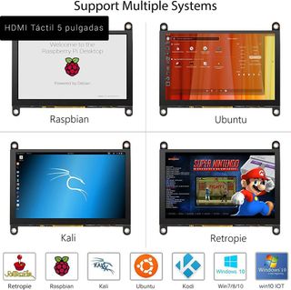 Pantalla Táctil HDMI 5 para Raspberry Pi