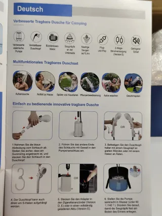 Ducha Portátil AUTOPKIO Camping