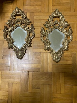 Pareja de Espejos Barrocos Dorados