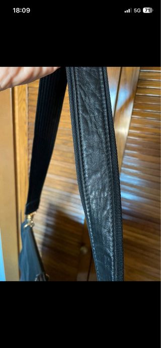 Portatrajes de cuero Longchamp negro