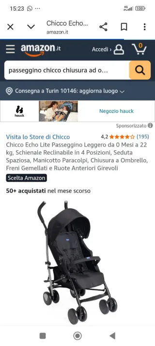 Passeggino Chicco Echo Lite
