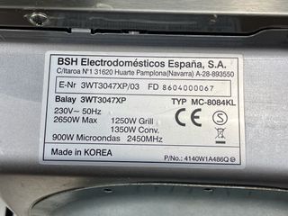 Microondas Balay 3WT3047XP- No Funciona