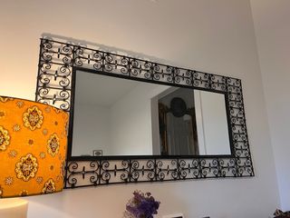 Cabecero de Matrimonio y Espejo de Hierro Forjado