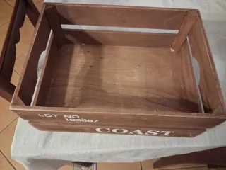 Caja de madera decorada