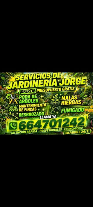 Jardinero , mantenimiento de fincas  Podas