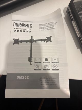 Soporte Doble Pantalla PC Negro