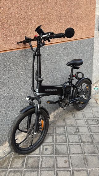 Bicicleta Eléctrica Plegable Negra