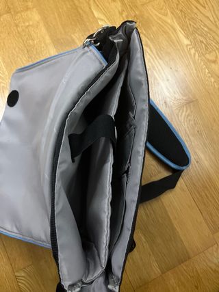 Bolso porta PC negro y azul