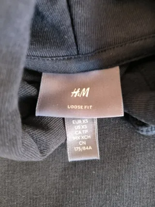 Sudadera  con capucha chico negra con logo