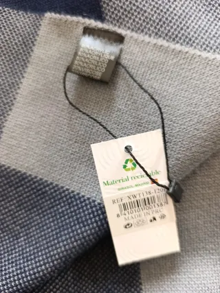 Bufanda suave y calentita azul/gris