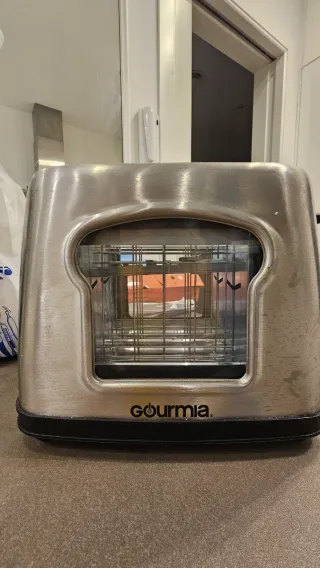 GOURMIA Tostadora de acero inoxidable. Con Ventana