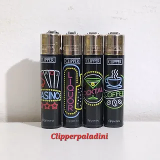 4 Accendini Clipper Neon