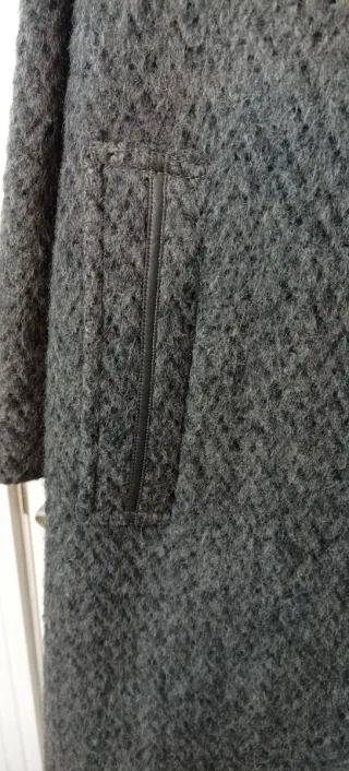 Abrigo gris alta calidad