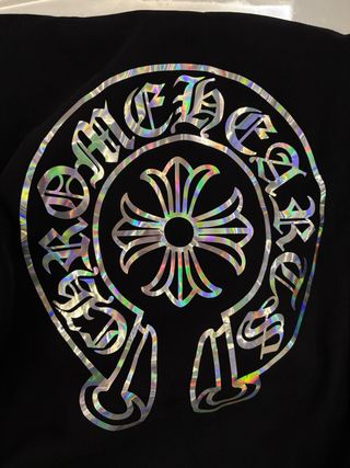 Felpa Chrome Hearts Nera con Logo Multicolor