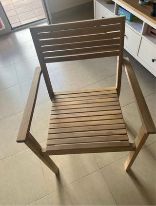 Mesa y 2 Sillas Exterior Madera