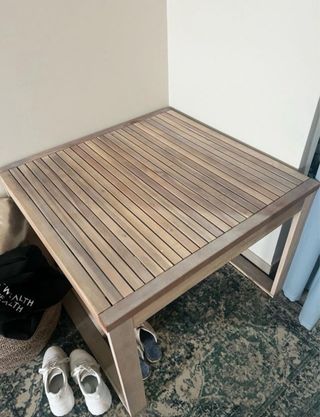 Mesa y 2 Sillas Exterior Madera