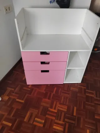 Cambiador evolutivo rosa