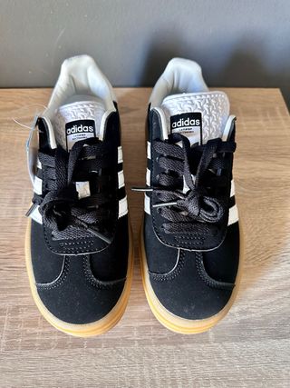 Adidas Gazelle Plataforma Negra Blanca