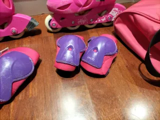 Patines en línea Oxelo rosas y morados talla 30-32