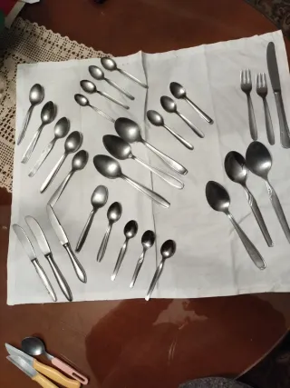 Set Vajilla Vintage Cucharas Tenedores Cuchillos