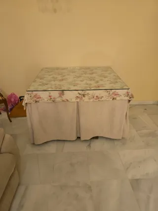 Mesa cristal y metal verano/invierno cristal enagu