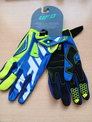 Guantes UFO Cross Azul y Amarillo