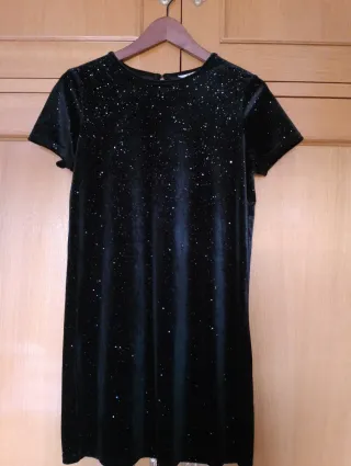 Vestido fiesta brillos Zara Talla XS 13-14