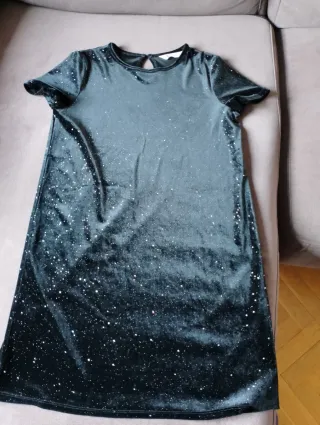 Vestido fiesta brillos Zara Talla XS 13-14