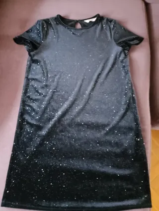 Vestido fiesta brillos Zara Talla XS 13-14