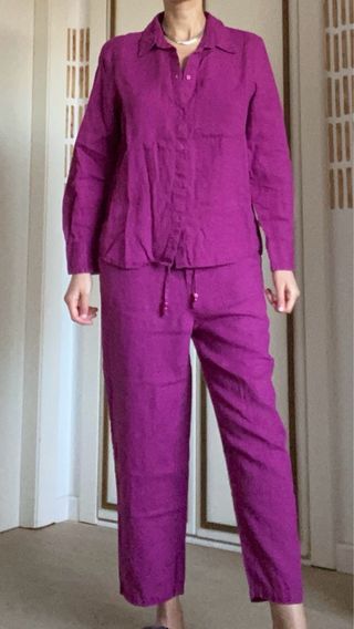 Lote Ropa Lino Violeta y Fucsia