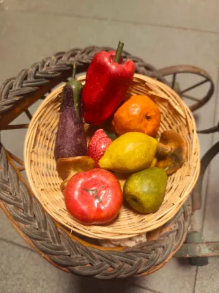 Bicicleta mariquita perez Vintage con Cesta De Fru