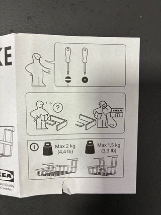 Cesta Colgante Blanca IKEA 30x27