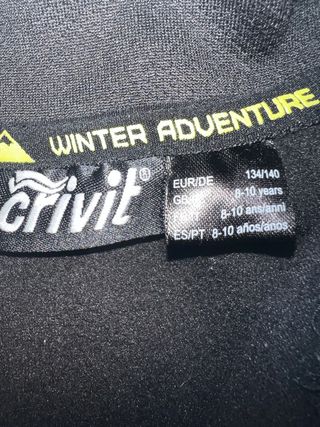 Ropa térmica nieve Talla 8-10