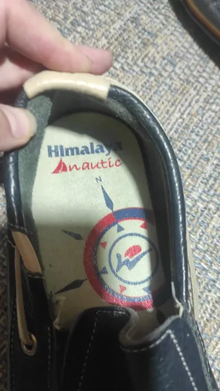 Zapatos náuticos de piel negros hombre