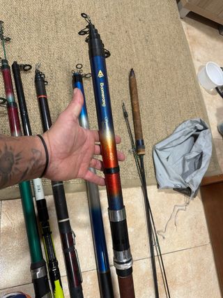 Lote de cañas de pesca