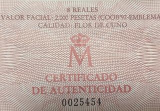 2000 ptas 1990 moneda España