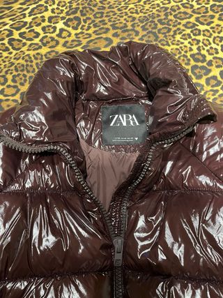 Chaquetón crop plumífero Zara