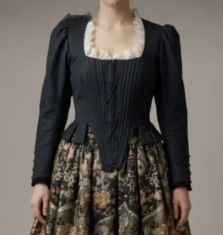 Corpiño Fallera Negro. Mangas Largas y Cortas