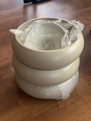 Lámpara colgante VÄXJÖ Ikea beige (set de 3)