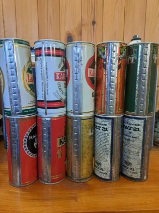 Lattine di birra vintage